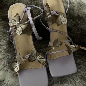 SHEIN Lavender Butterfly Heels